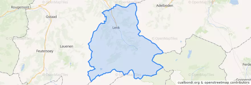 Mapa de ubicacion de Lenk.