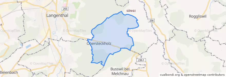 Mapa de ubicacion de Obersteckholz.