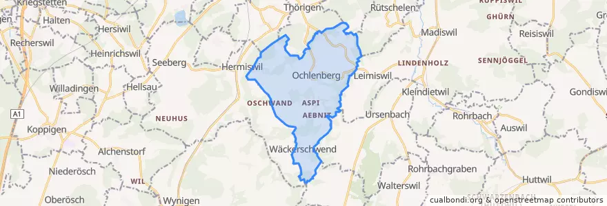 Mapa de ubicacion de Ochlenberg.
