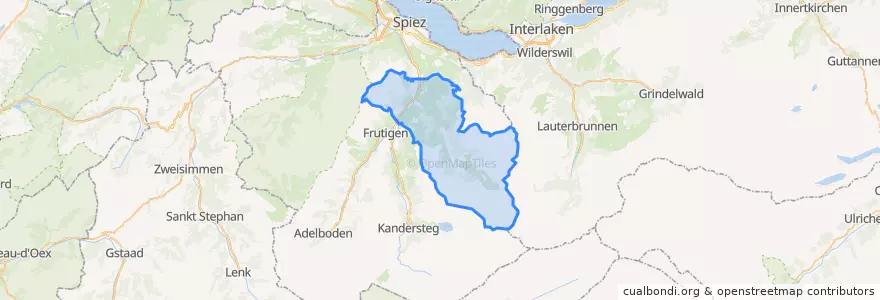 Mapa de ubicacion de Reichenbach im Kandertal.
