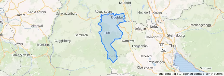 Mapa de ubicacion de Riggisberg.