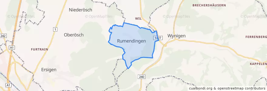Mapa de ubicacion de Rumendingen.