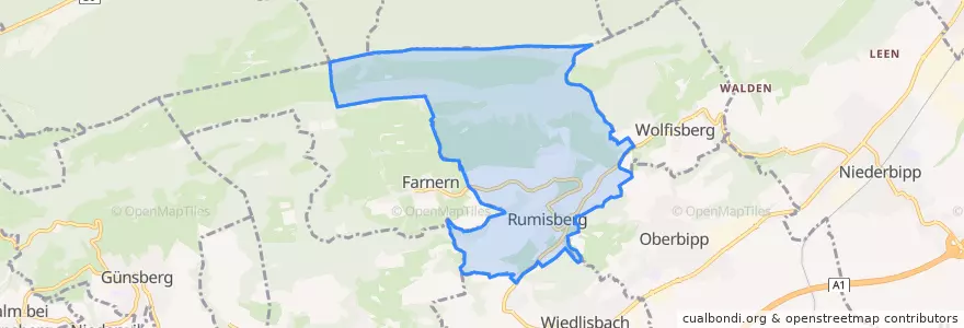 Mapa de ubicacion de Rumisberg.