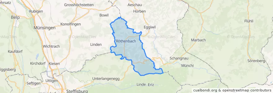 Mapa de ubicacion de Röthenbach im Emmental.