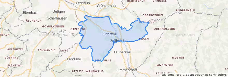 Mapa de ubicacion de Rüderswil.