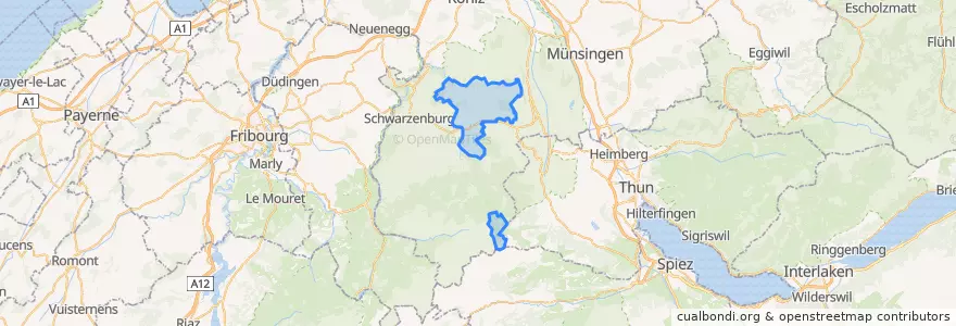 Mapa de ubicacion de Rüeggisberg.
