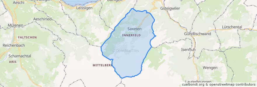 Mapa de ubicacion de Saxeten.