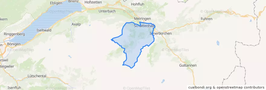 Mapa de ubicacion de Schattenhalb.