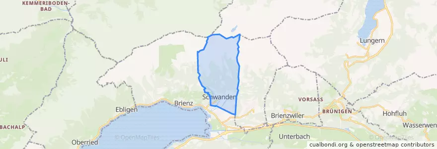 Mapa de ubicacion de Schwanden bei Brienz.
