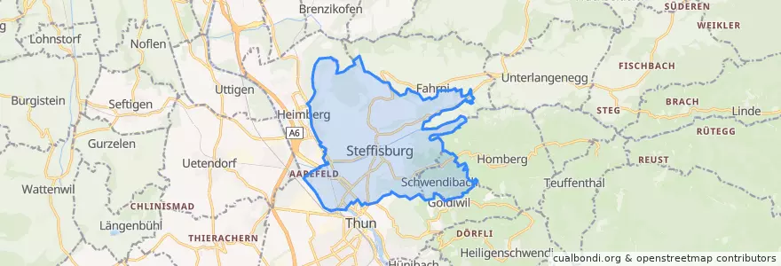 Mapa de ubicacion de Steffisburg.