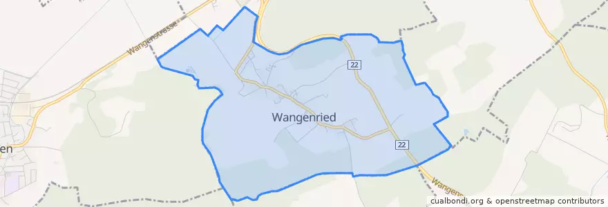 Mapa de ubicacion de Wangenried.