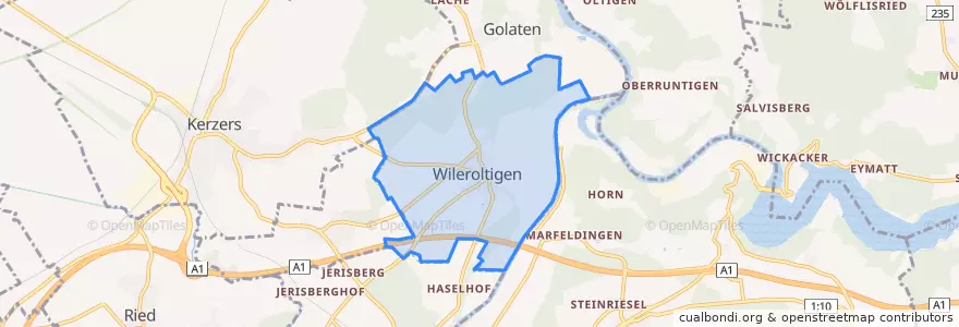 Mapa de ubicacion de Wileroltigen.
