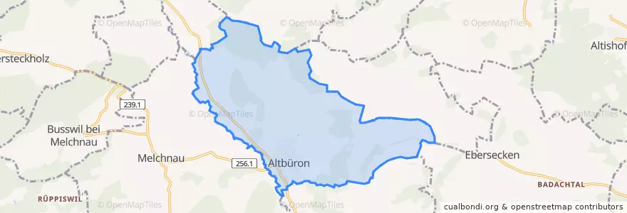 Mapa de ubicacion de Altbüron.