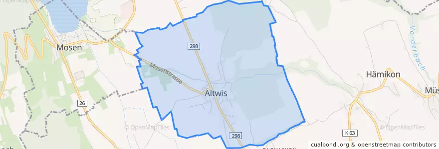 Mapa de ubicacion de Altwis.