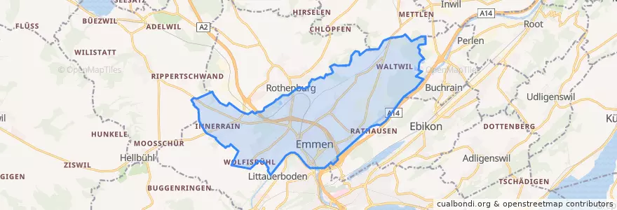 Mapa de ubicacion de Emmen.