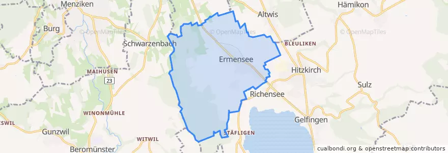 Mapa de ubicacion de Ermensee.