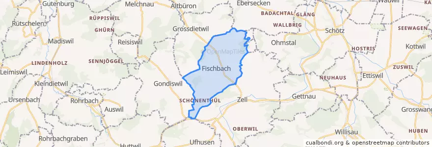 Mapa de ubicacion de Fischbach.