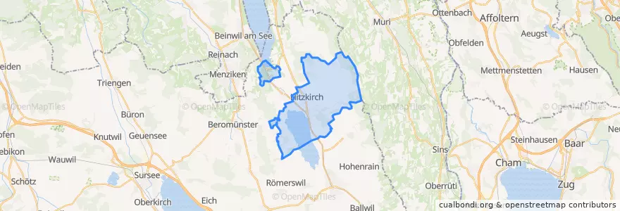 Mapa de ubicacion de Hitzkirch.