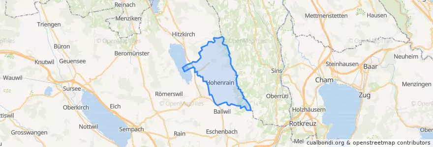 Mapa de ubicacion de Hohenrain.