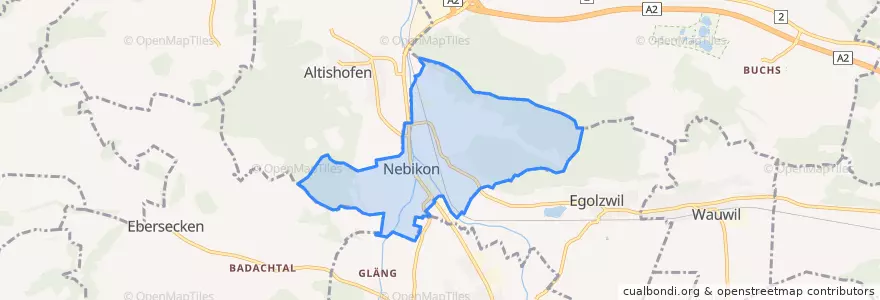 Mapa de ubicacion de Nebikon.