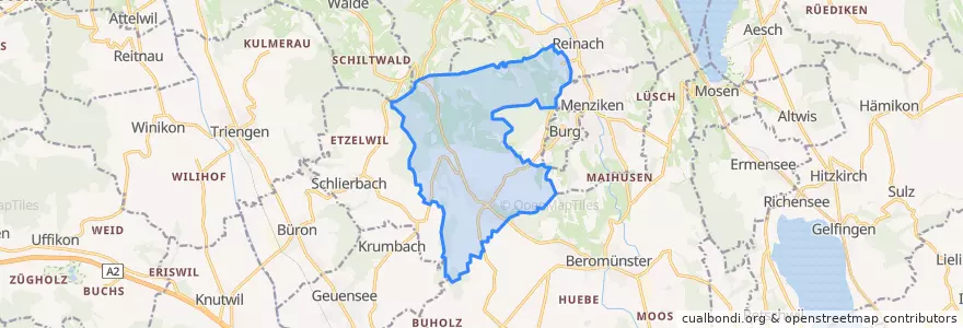 Mapa de ubicacion de Rickenbach.