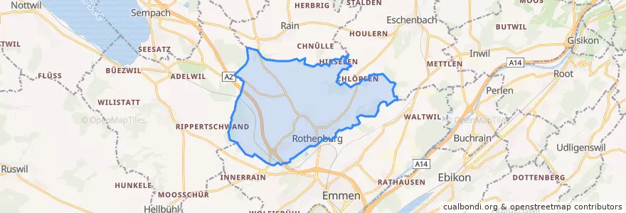 Mapa de ubicacion de Rothenburg.