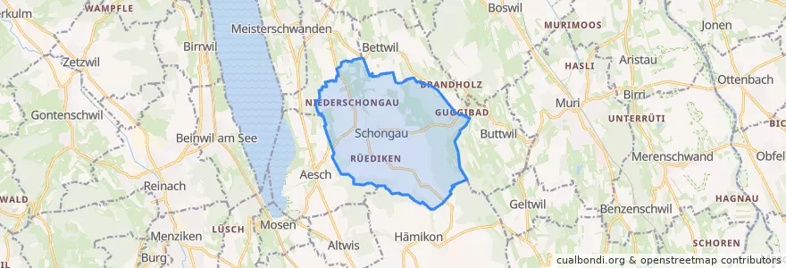 Mapa de ubicacion de Schongau.
