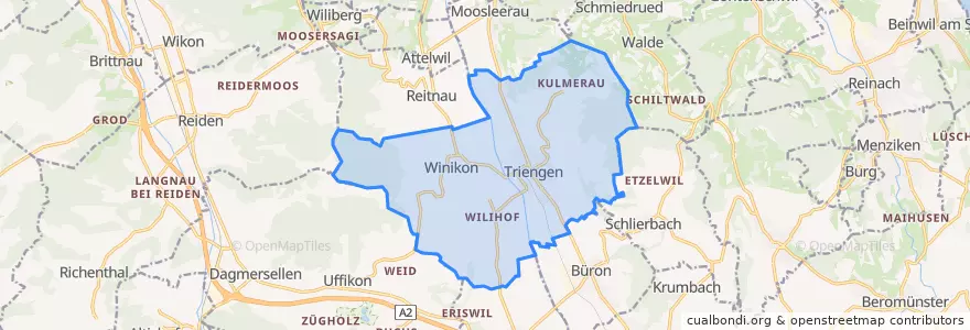 Mapa de ubicacion de Triengen.
