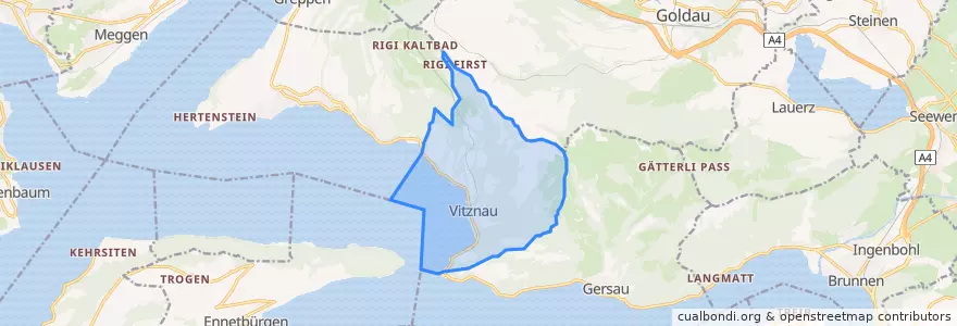 Mapa de ubicacion de Vitznau.