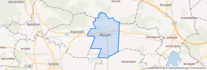 Mapa de ubicacion de Wauwil.