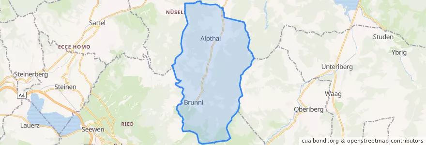 Mapa de ubicacion de Alpthal.