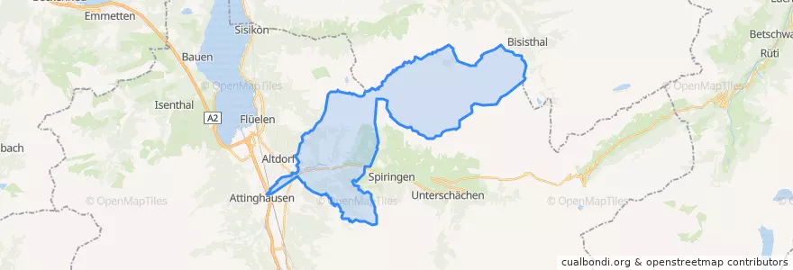 Mapa de ubicacion de Bürglen (UR).