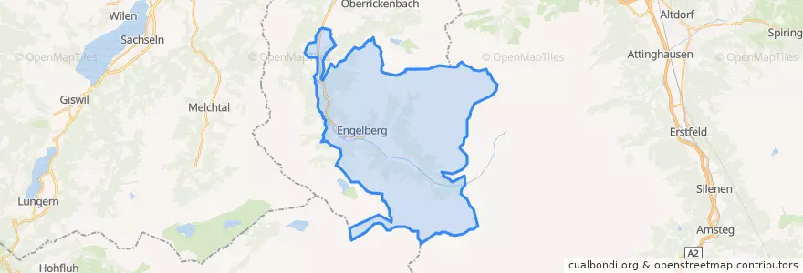 Mapa de ubicacion de Engelberg.