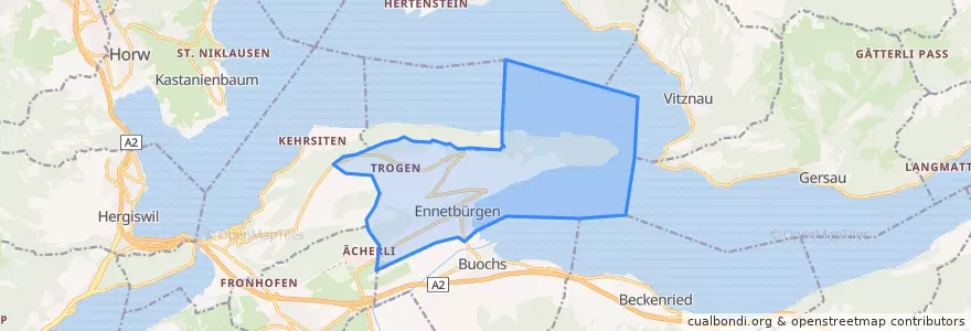 Mapa de ubicacion de Ennetbürgen.
