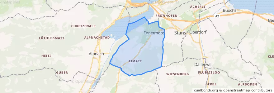 Mapa de ubicacion de Ennetmoos.