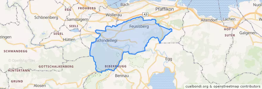 Mapa de ubicacion de Feusisberg.
