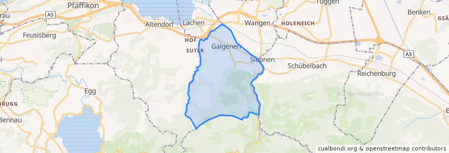 Mapa de ubicacion de Galgenen.