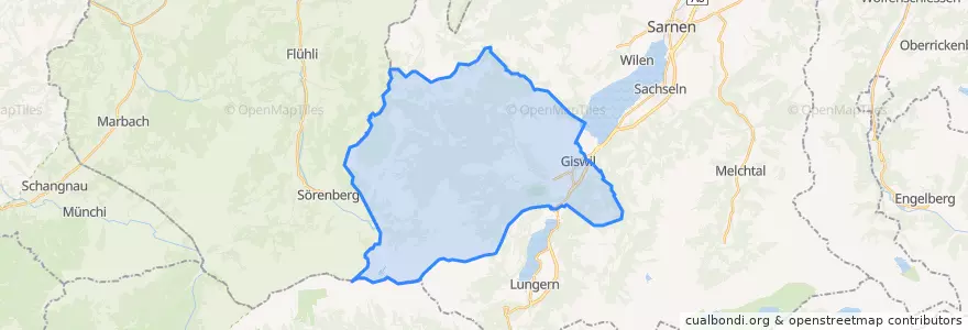 Mapa de ubicacion de Giswil.