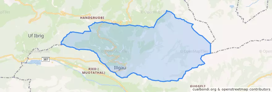 Mapa de ubicacion de Illgau.