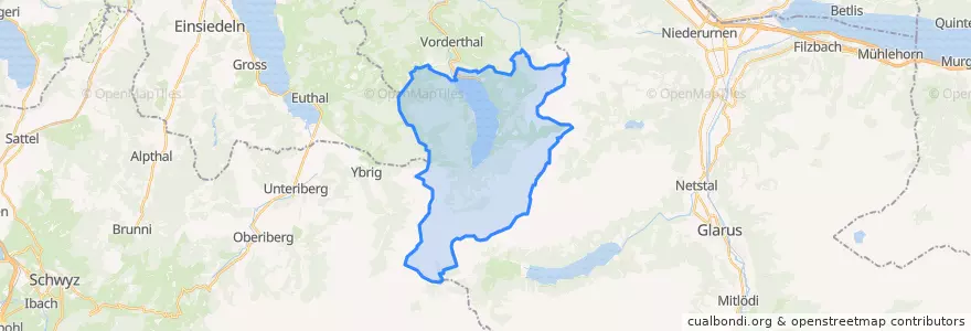 Mapa de ubicacion de Innerthal.