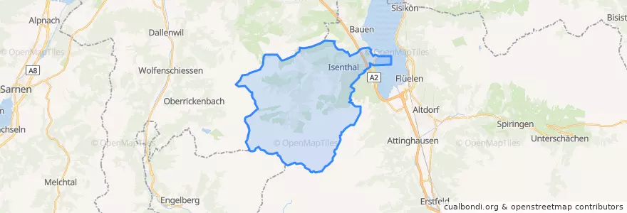 Mapa de ubicacion de Isenthal.