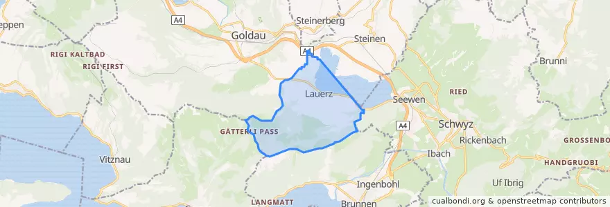 Mapa de ubicacion de Lauerz.