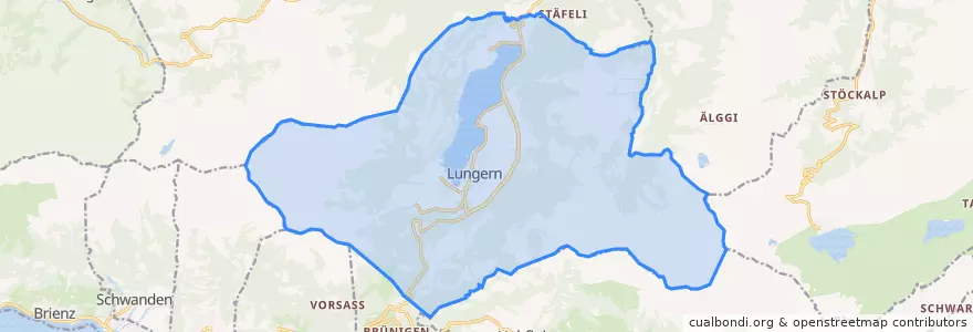 Mapa de ubicacion de Lungern.