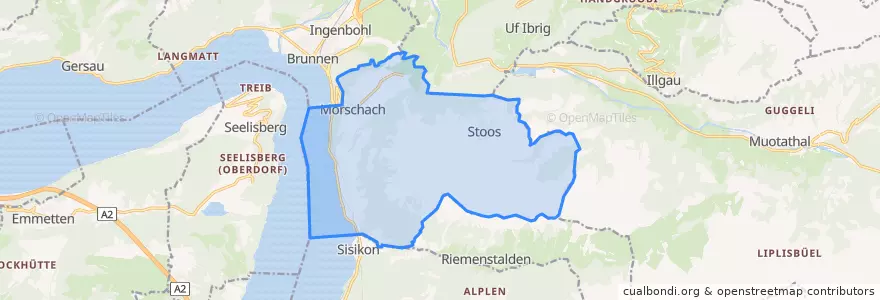 Mapa de ubicacion de Morschach.