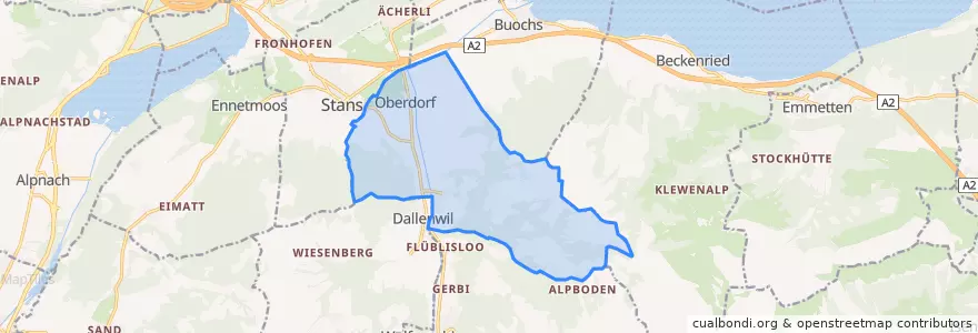 Mapa de ubicacion de Oberdorf (NW).