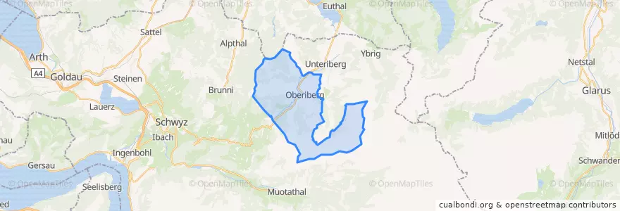 Mapa de ubicacion de Oberiberg.
