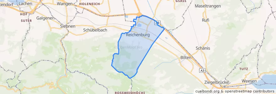 Mapa de ubicacion de Reichenburg.