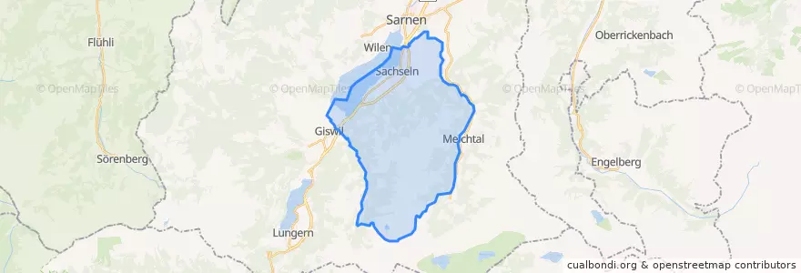 Mapa de ubicacion de Sachseln.