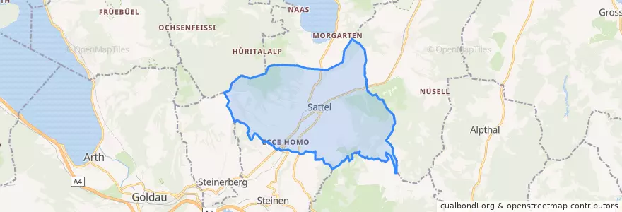 Mapa de ubicacion de Sattel.