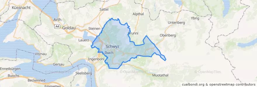 Mapa de ubicacion de Schwyz.